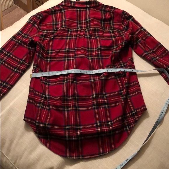 NWOT Red plaid flannel Abercrombie and Fitch a&f - Picture 8 of 8